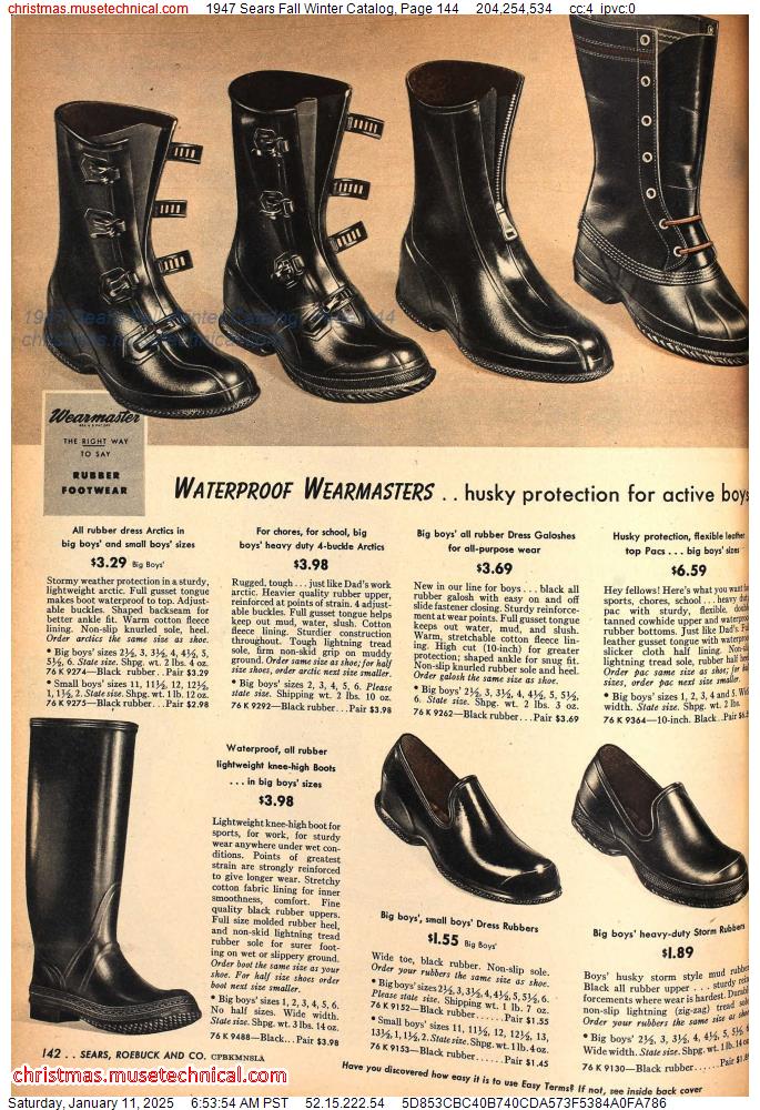 1947 Sears Fall Winter Catalog, Page 144