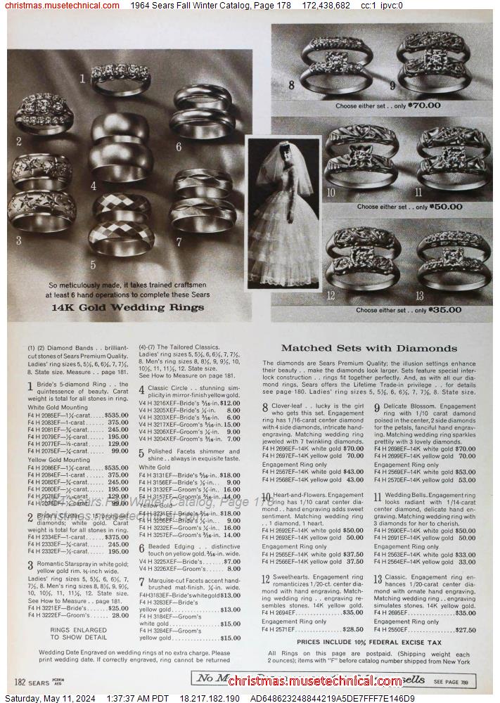 1964 Sears Fall Winter Catalog, Page 178