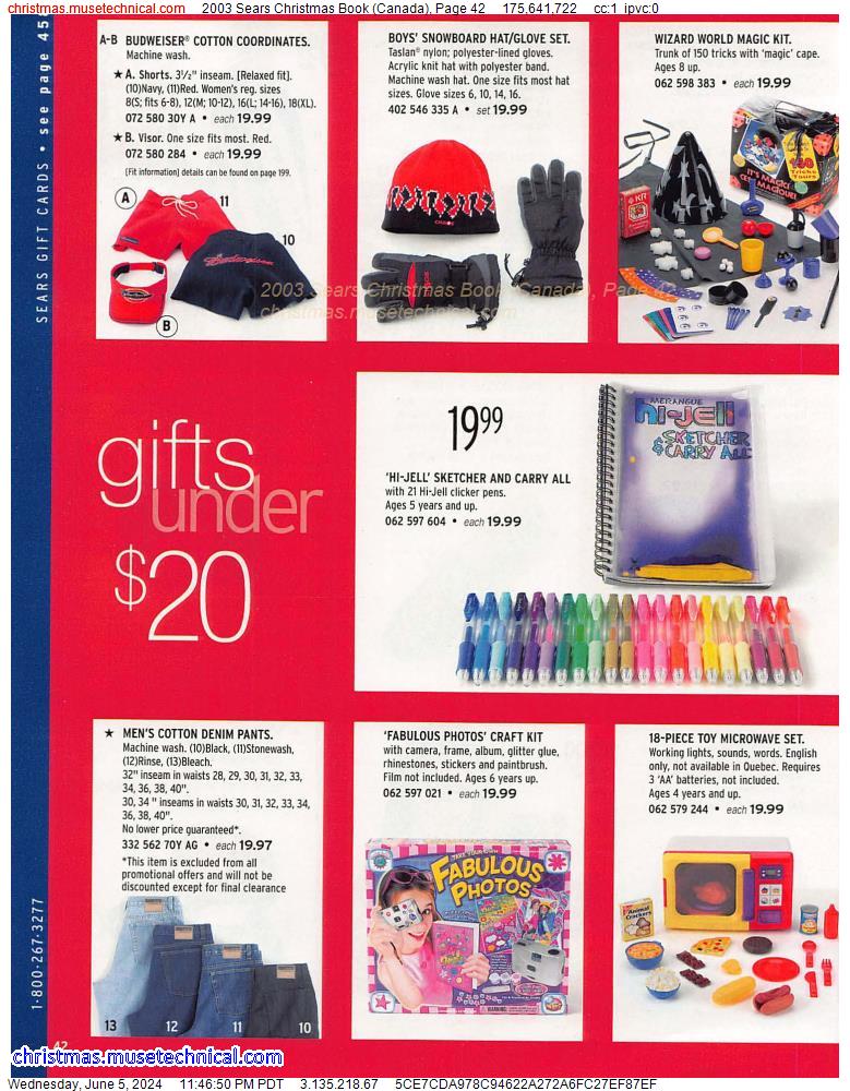 2003 Sears Christmas Book (Canada), Page 42