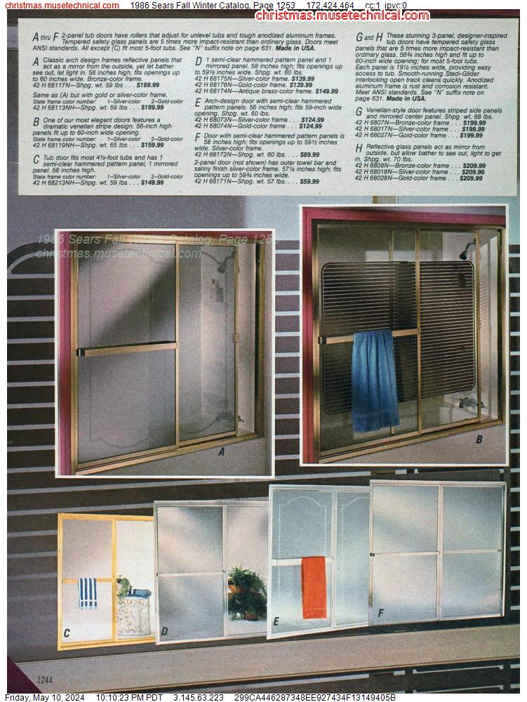 1986 Sears Fall Winter Catalog, Page 1253