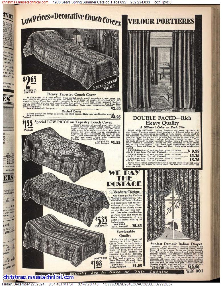 1930 Sears Spring Summer Catalog, Page 695