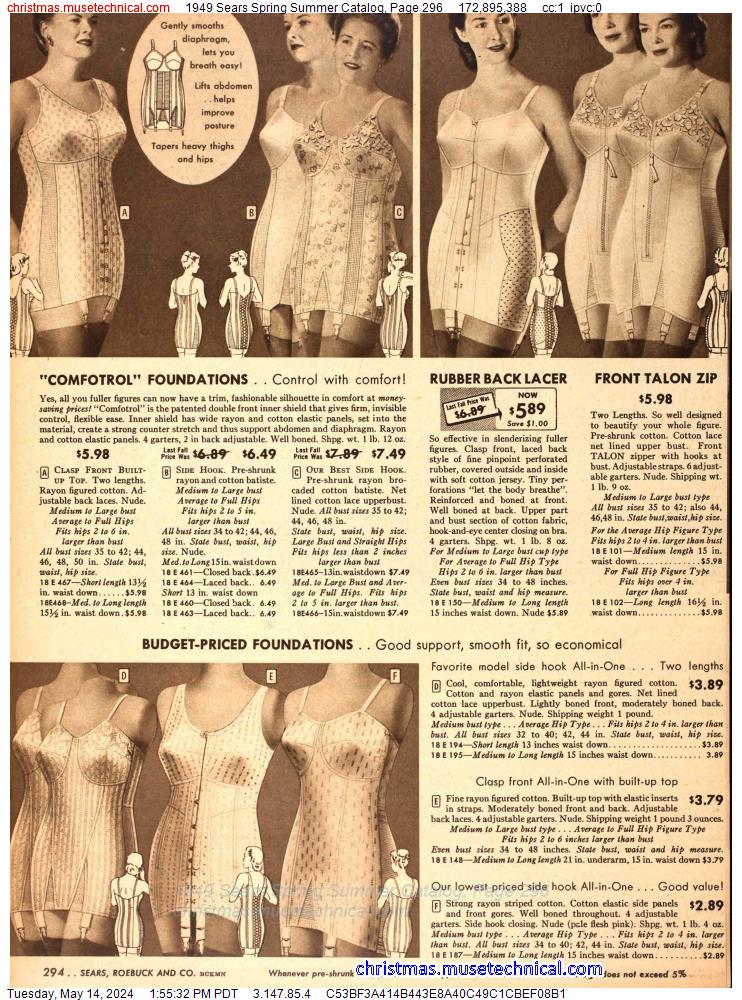 1949 Sears Spring Summer Catalog, Page 296