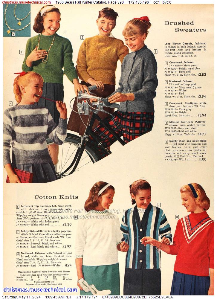 1960 Sears Fall Winter Catalog, Page 390
