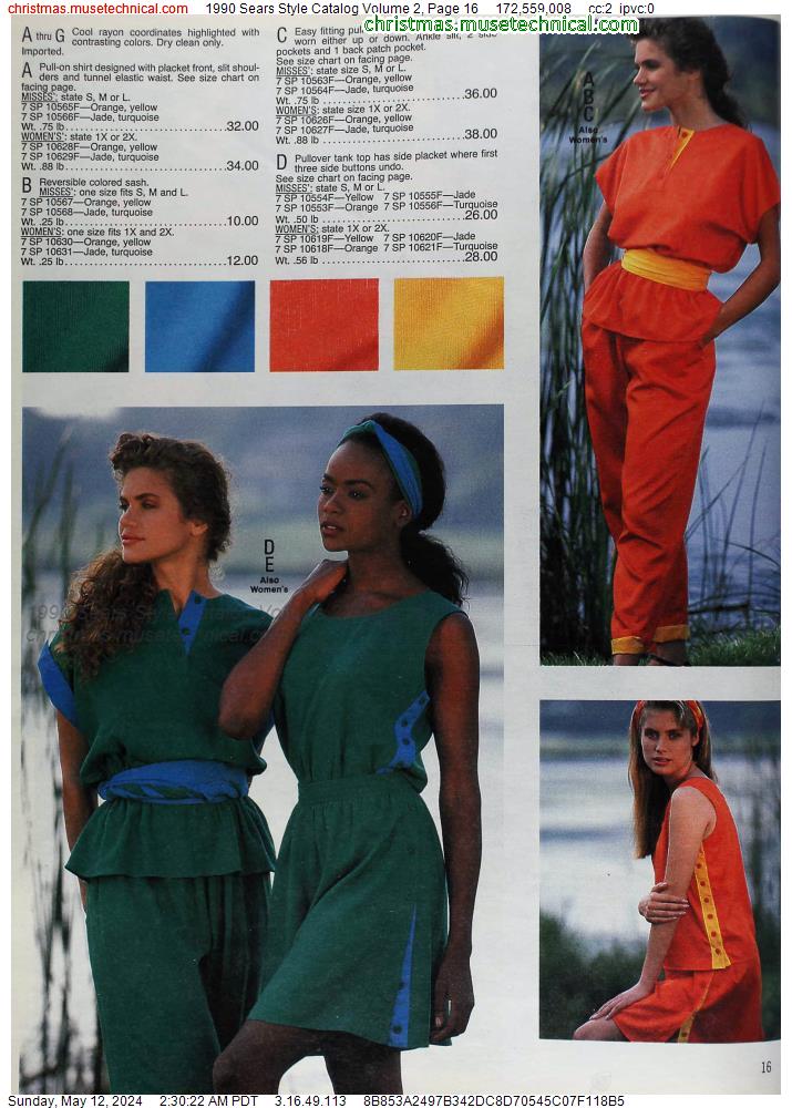 1990 Sears Style Catalog Volume 2, Page 16