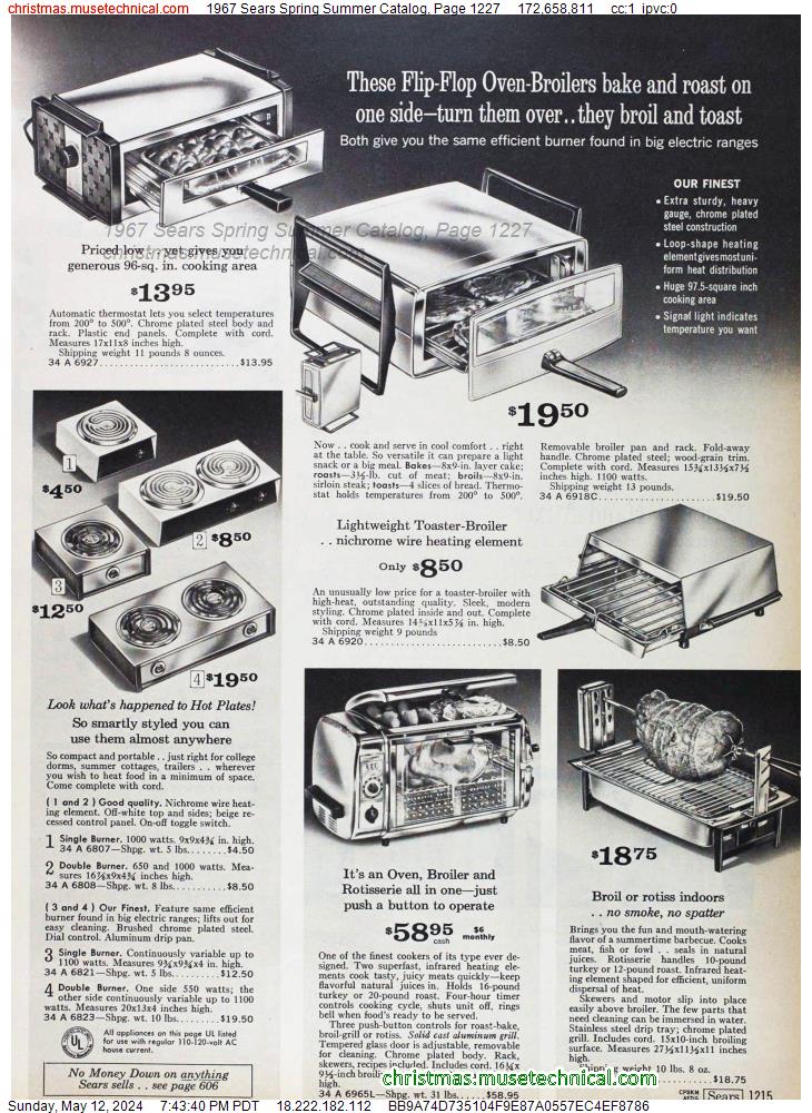 1967 Sears Spring Summer Catalog, Page 1227