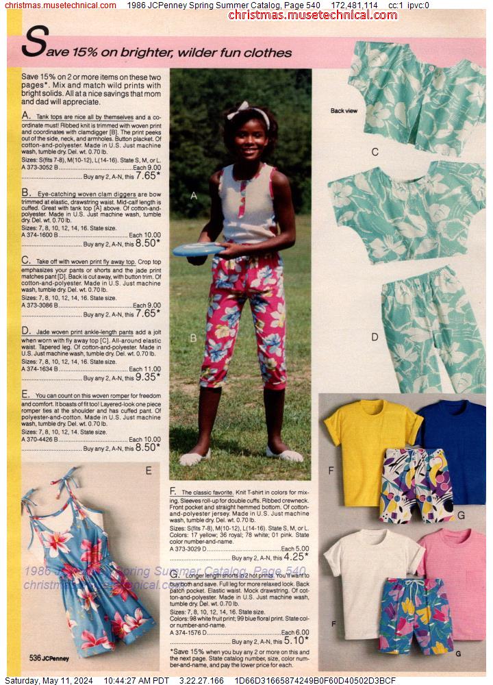 1986 JCPenney Spring Summer Catalog, Page 540