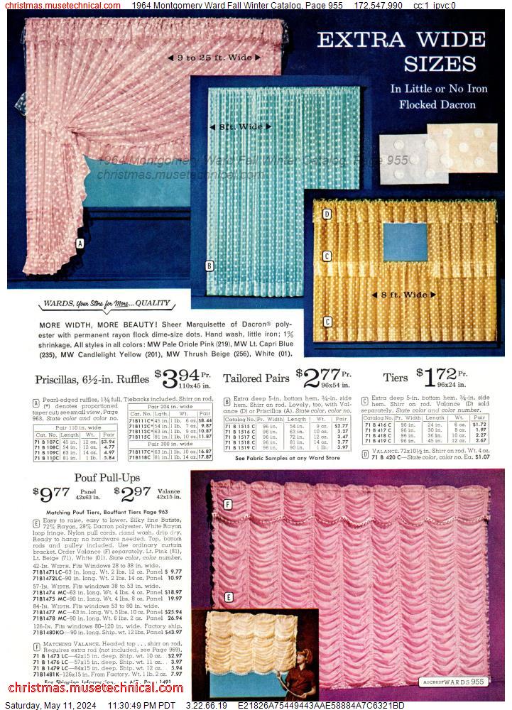 1964 Montgomery Ward Fall Winter Catalog, Page 955