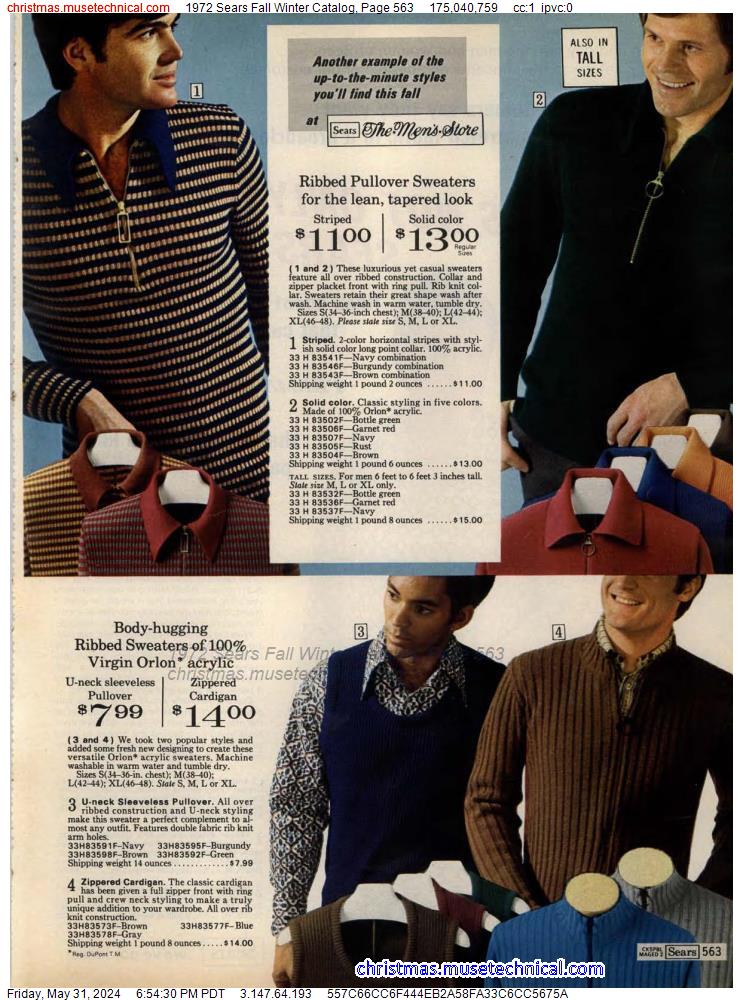 1972 Sears Fall Winter Catalog, Page 563