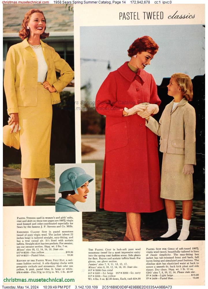 1958 Sears Spring Summer Catalog, Page 14