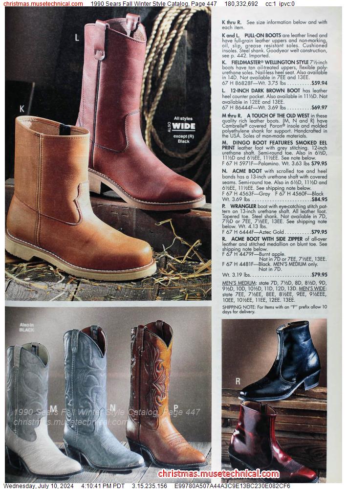 1990 Sears Fall Winter Style Catalog, Page 447