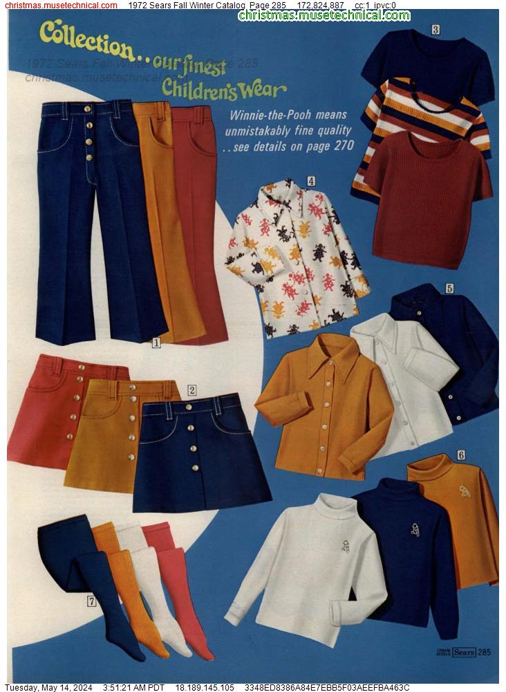 1972 Sears Fall Winter Catalog, Page 285
