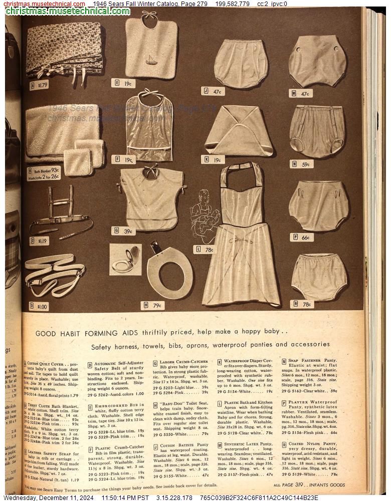 1946 Sears Fall Winter Catalog, Page 279