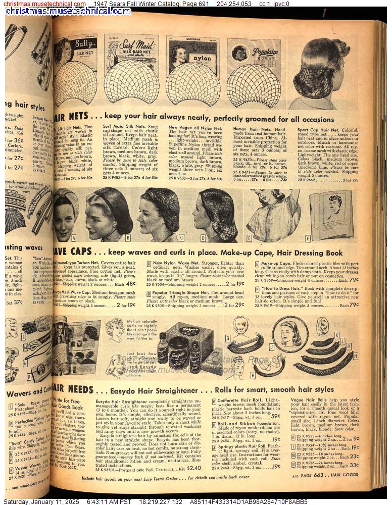 1947 Sears Fall Winter Catalog, Page 691