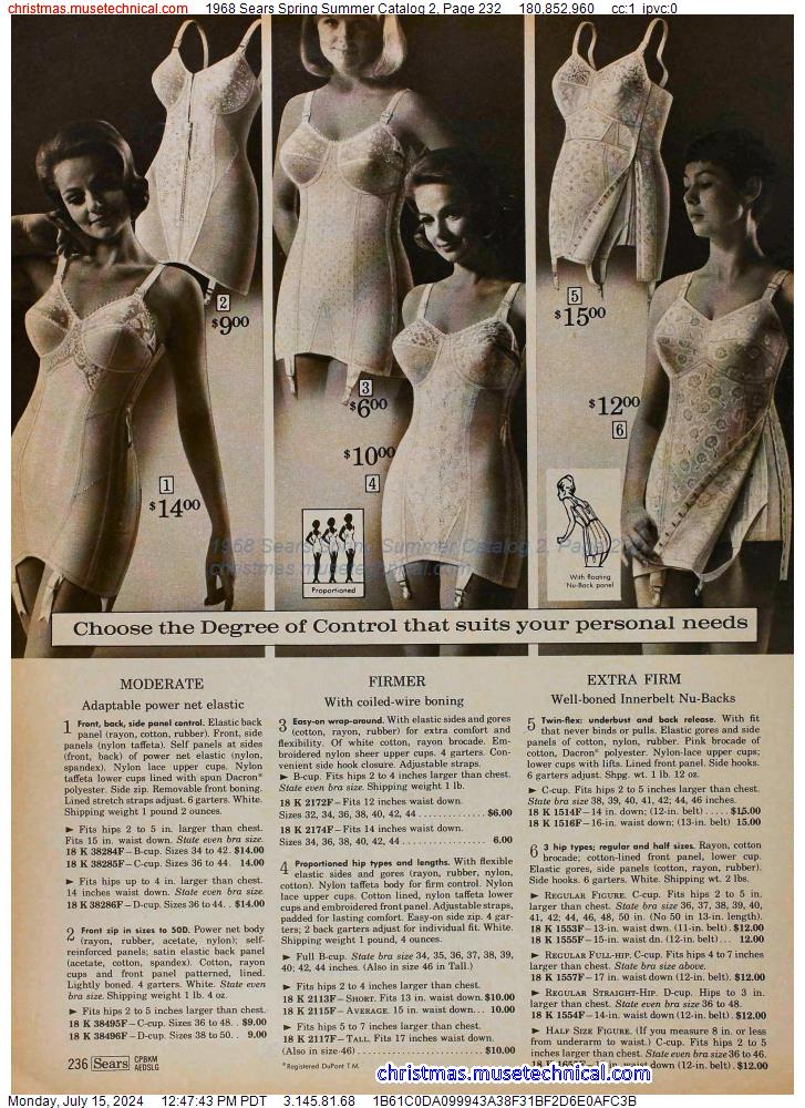 1968 Sears Spring Summer Catalog 2, Page 232