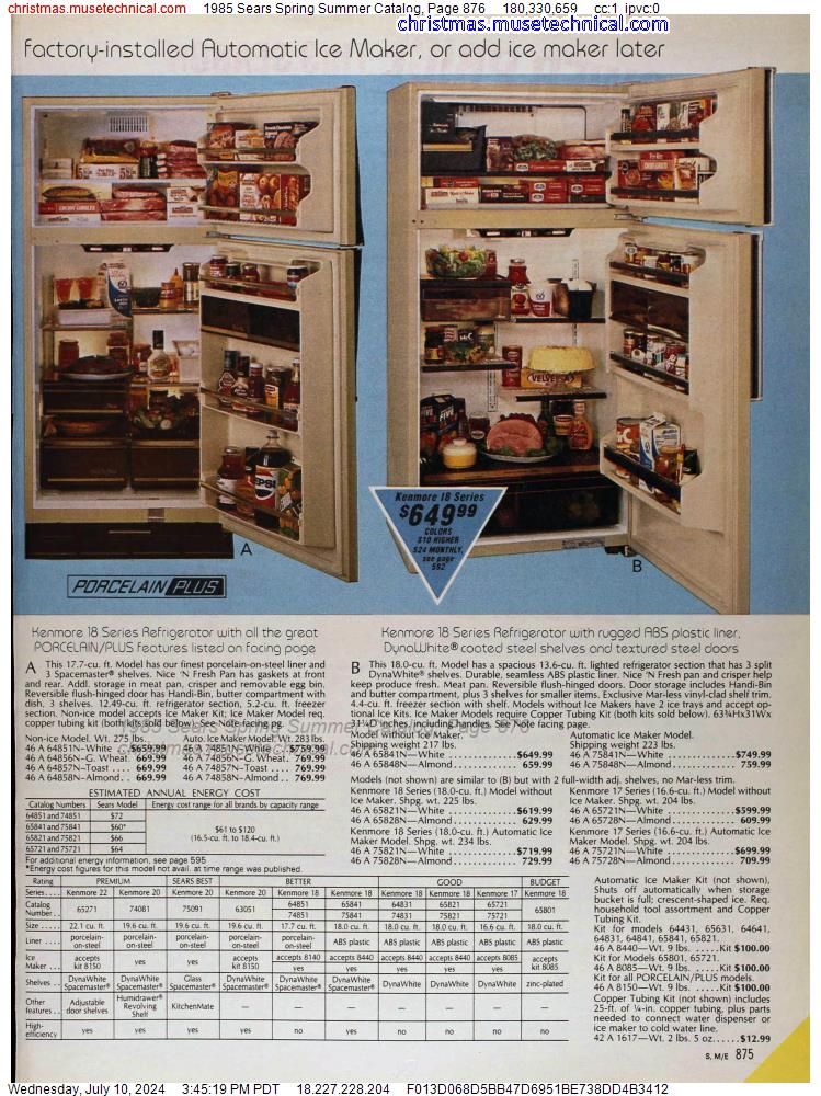 1985 Sears Spring Summer Catalog, Page 876