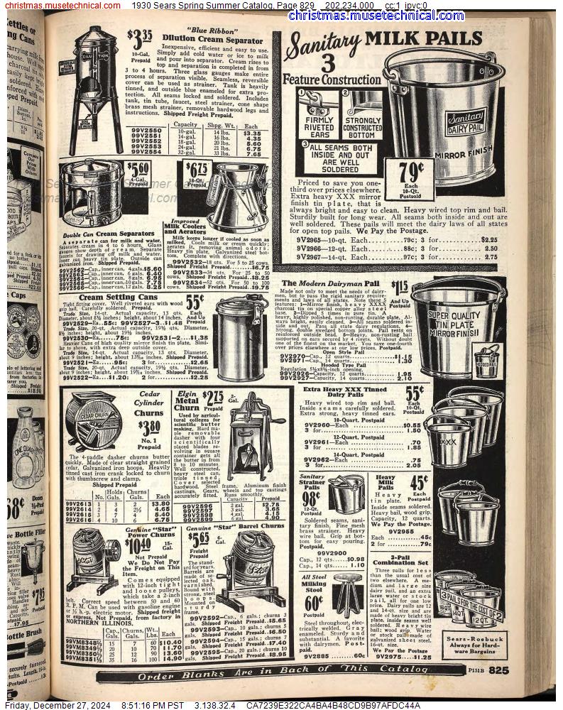 1930 Sears Spring Summer Catalog, Page 829