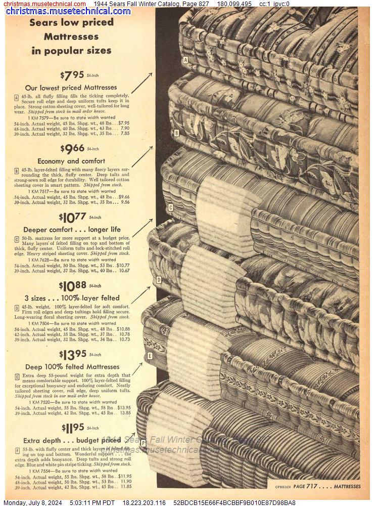 1944 Sears Fall Winter Catalog, Page 827