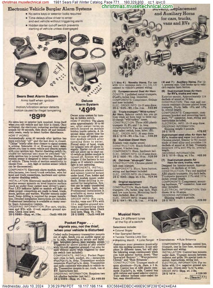 1981 Sears Fall Winter Catalog, Page 771