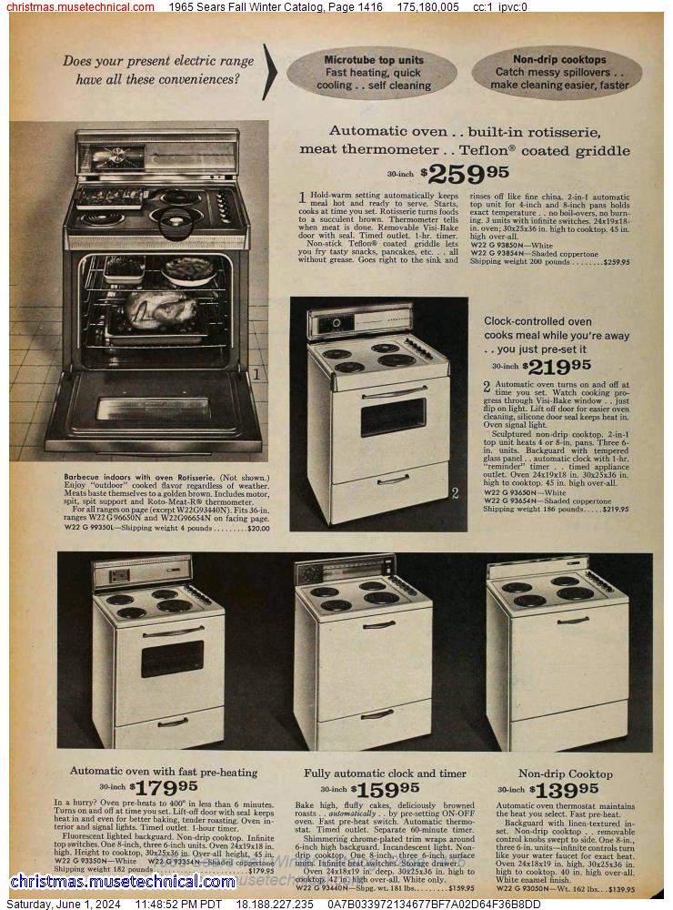 1965 Sears Fall Winter Catalog, Page 1416