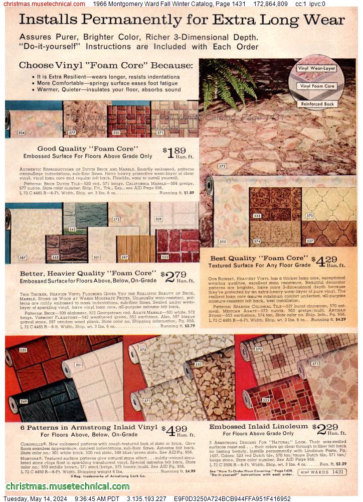 1966 Montgomery Ward Fall Winter Catalog, Page 1431