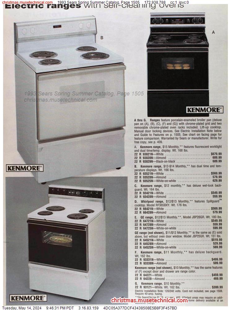 1993 Sears Spring Summer Catalog, Page 1505