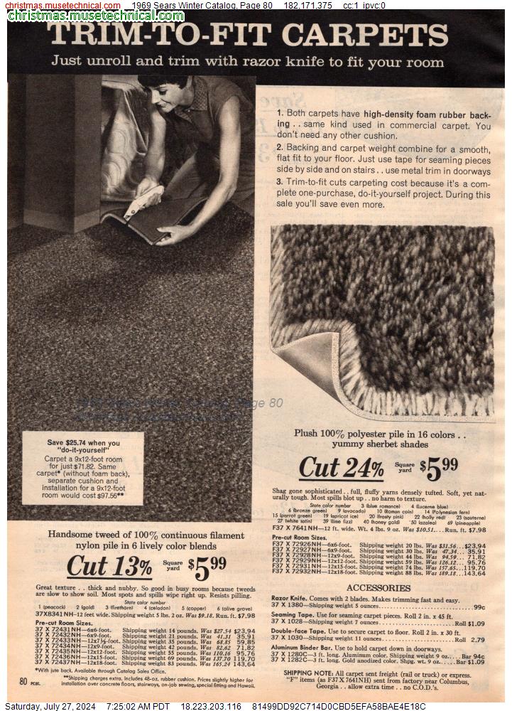1969 Sears Winter Catalog, Page 80