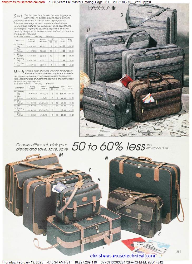 1988 Sears Fall Winter Catalog, Page 363