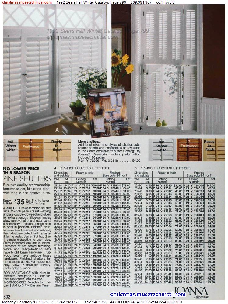 1992 Sears Fall Winter Catalog, Page 799