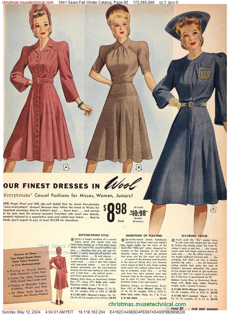 1941 Sears Fall Winter Catalog, Page 80