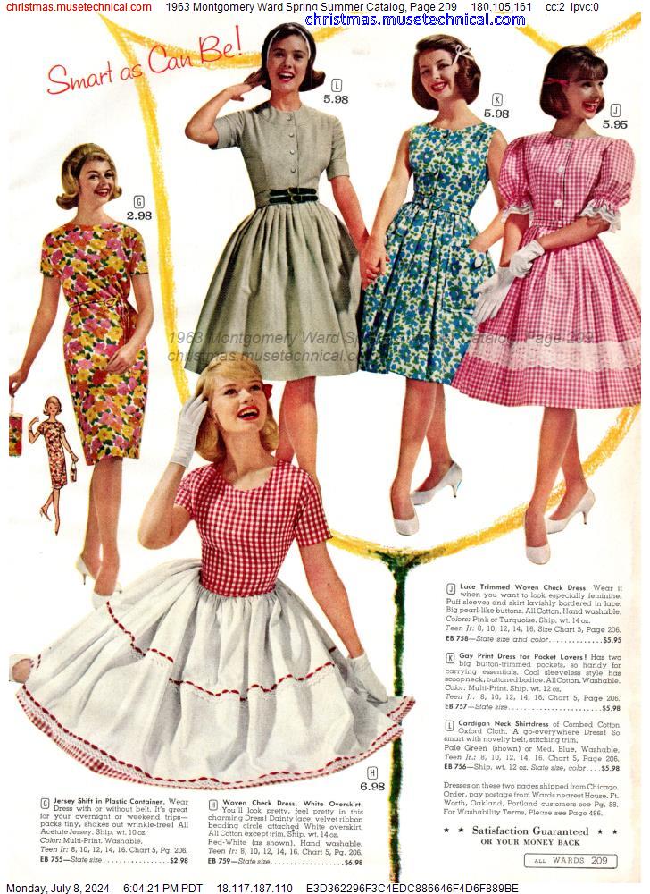 1963 Montgomery Ward Spring Summer Catalog, Page 209