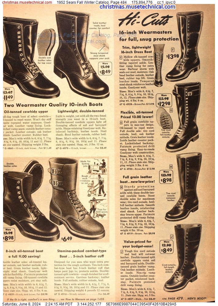 1952 Sears Fall Winter Catalog, Page 484