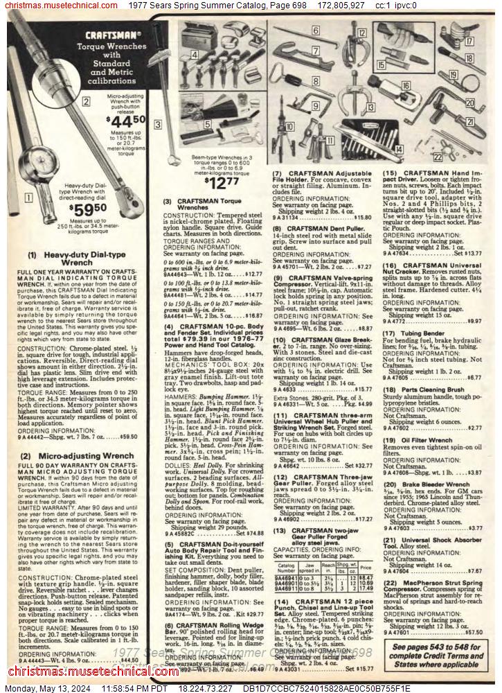 1977 Sears Spring Summer Catalog, Page 698