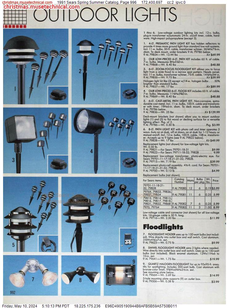 1991 Sears Spring Summer Catalog, Page 996
