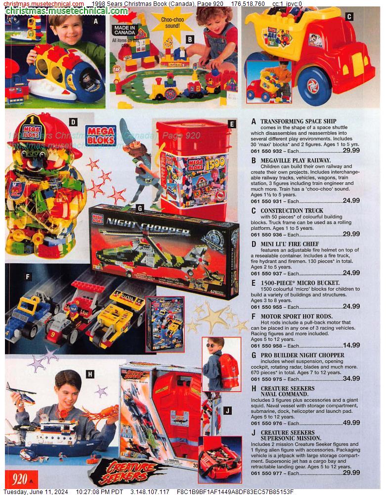 1998 Sears Christmas Book (Canada), Page 920