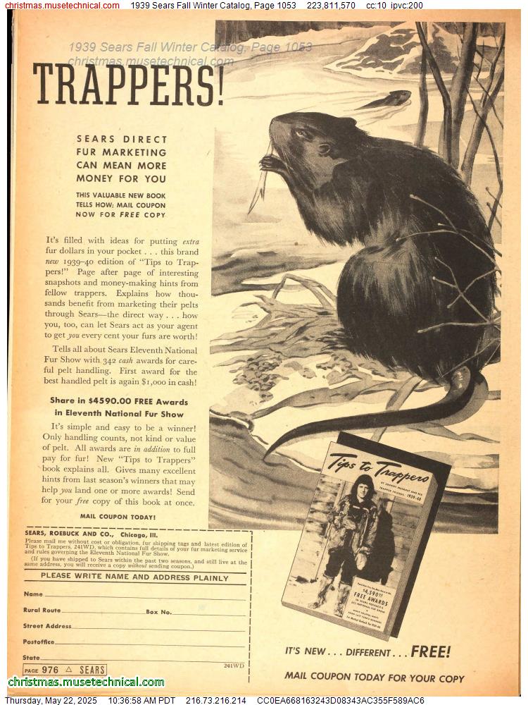 1939 Sears Fall Winter Catalog, Page 1053