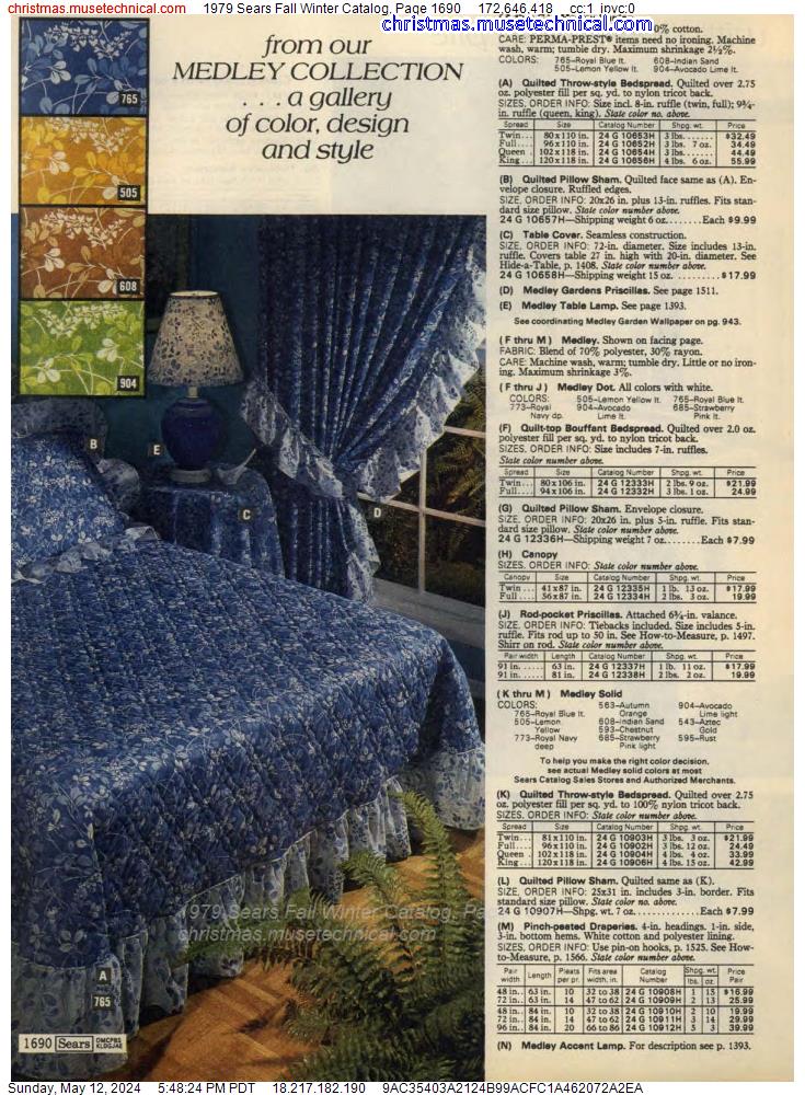 1979 Sears Fall Winter Catalog, Page 1690