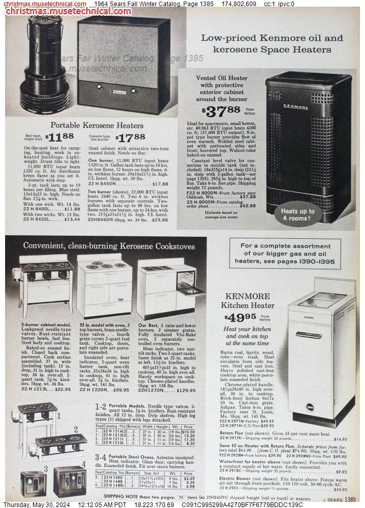1964 Sears Fall Winter Catalog, Page 1385