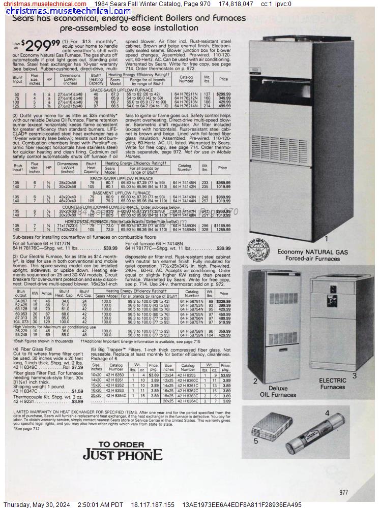 1984 Sears Fall Winter Catalog, Page 970