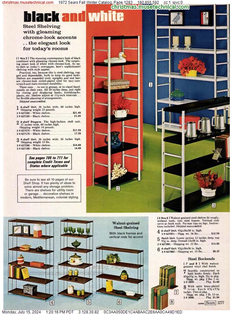 1972 Sears Fall Winter Catalog, Page 1283