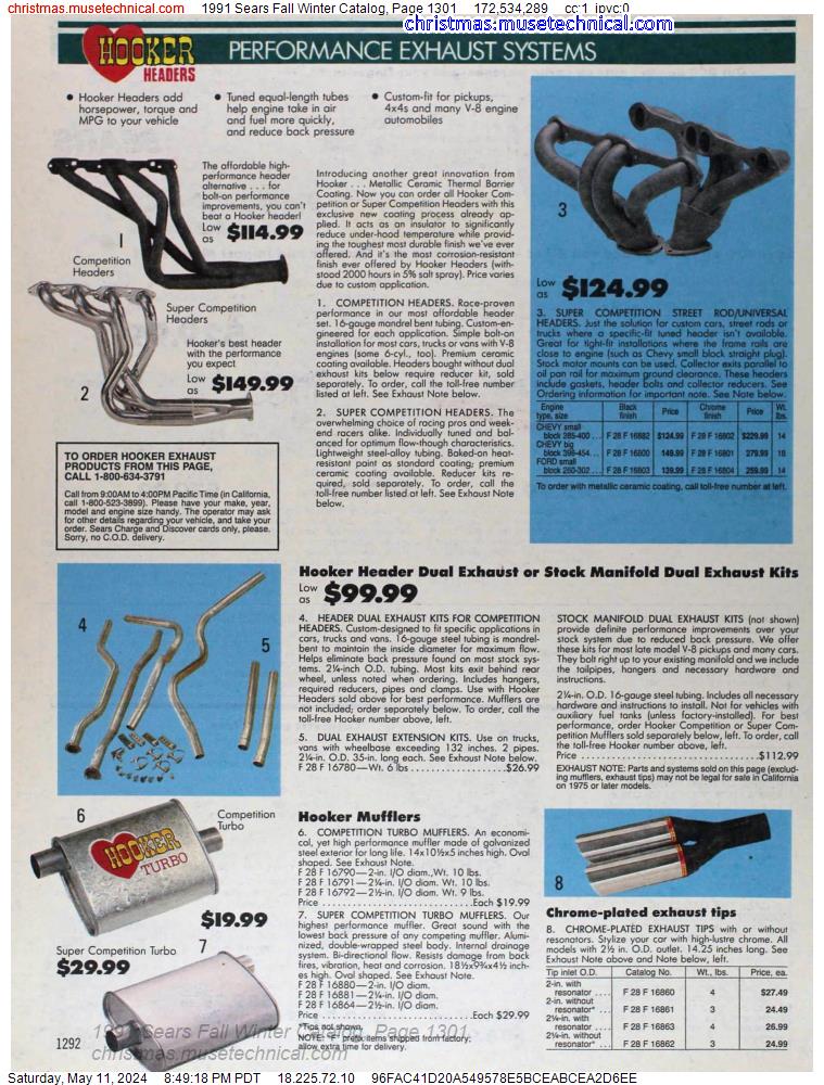 1991 Sears Fall Winter Catalog, Page 1301