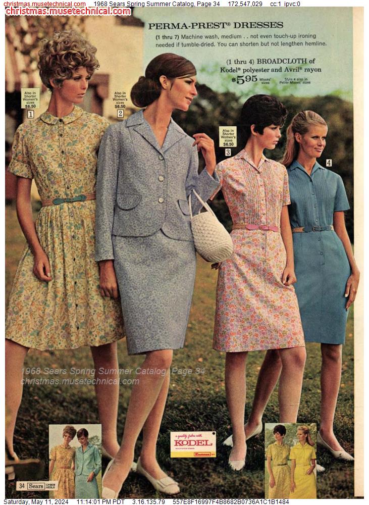 1968 Sears Spring Summer Catalog, Page 34