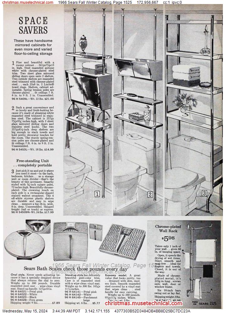 1966 Sears Fall Winter Catalog, Page 1525