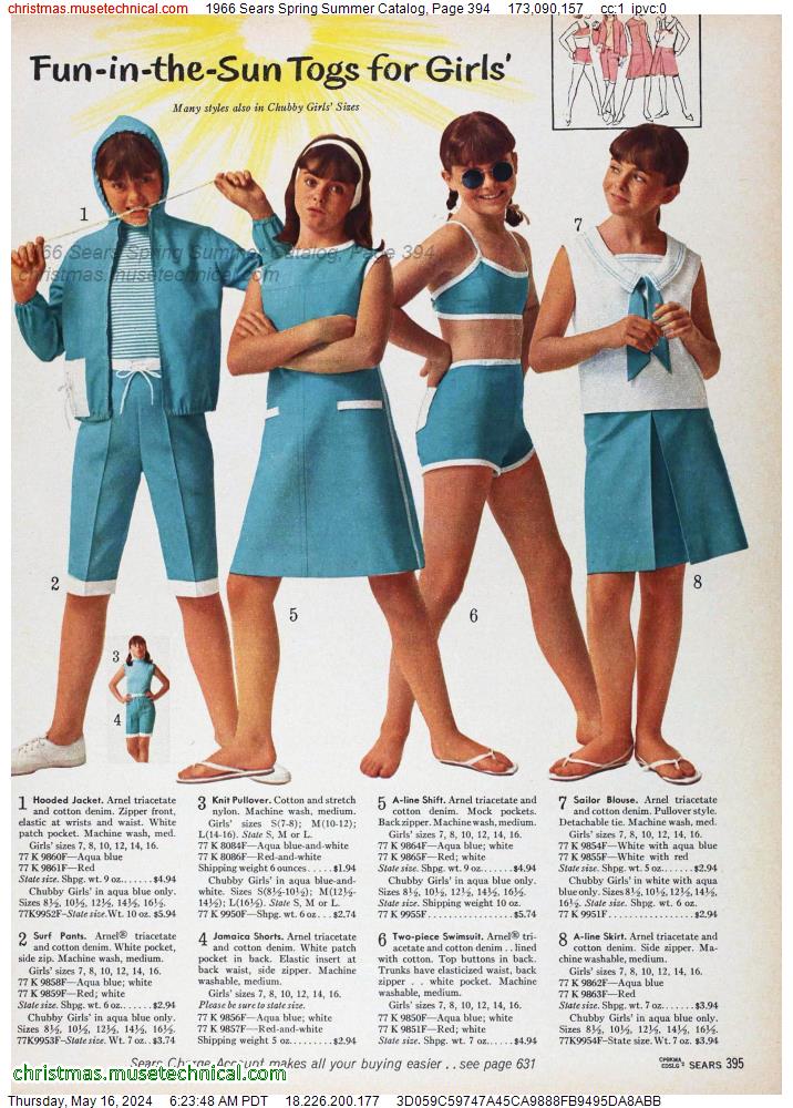 1966 Sears Spring Summer Catalog, Page 394