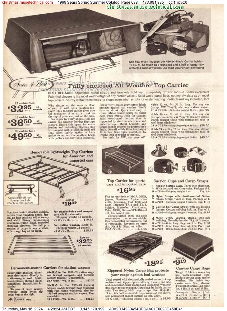 1969 Sears Spring Summer Catalog, Page 638