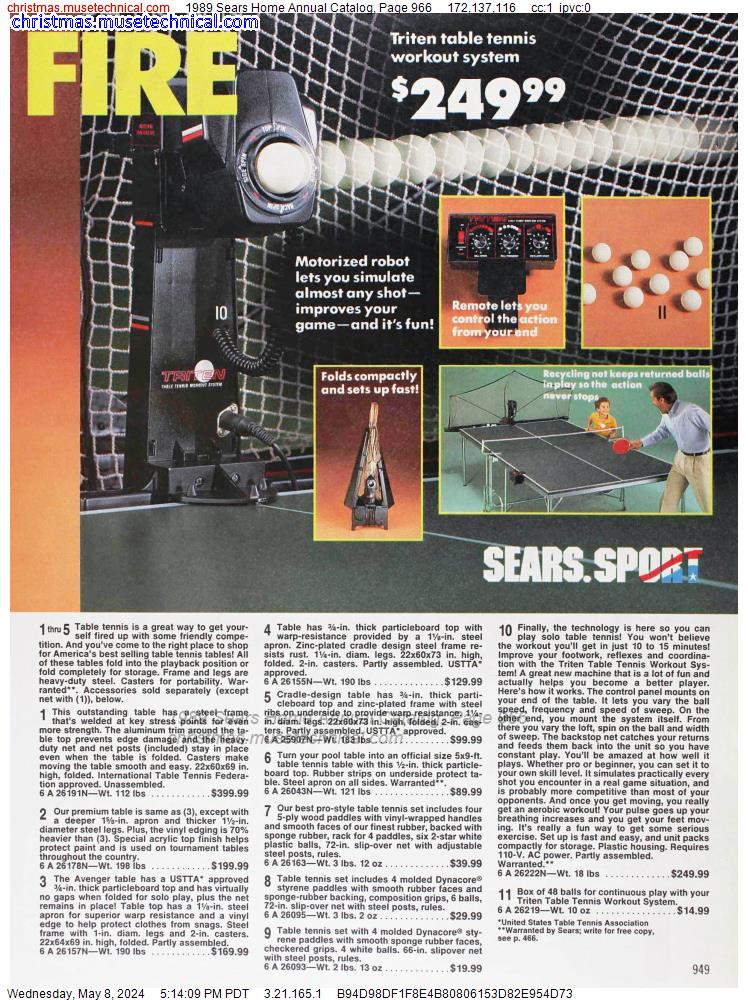1989 Sears Home Annual Catalog, Page 966