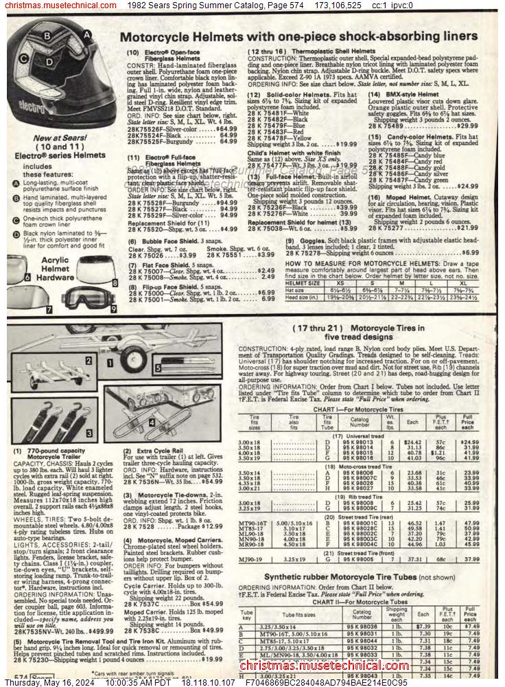 1982 Sears Spring Summer Catalog, Page 574