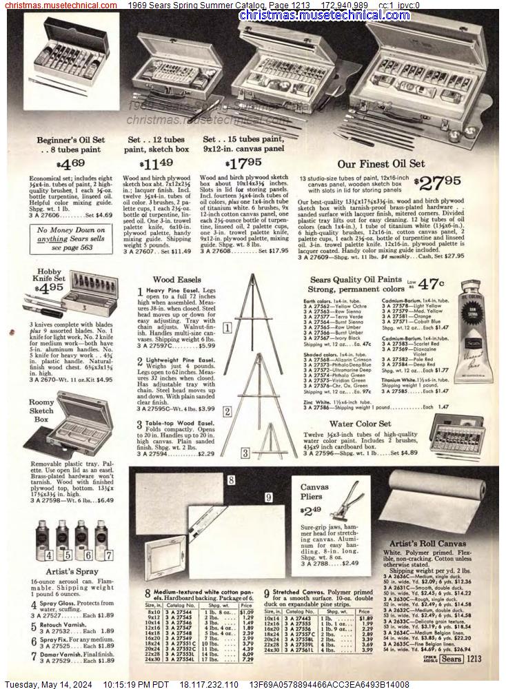1969 Sears Spring Summer Catalog, Page 1213