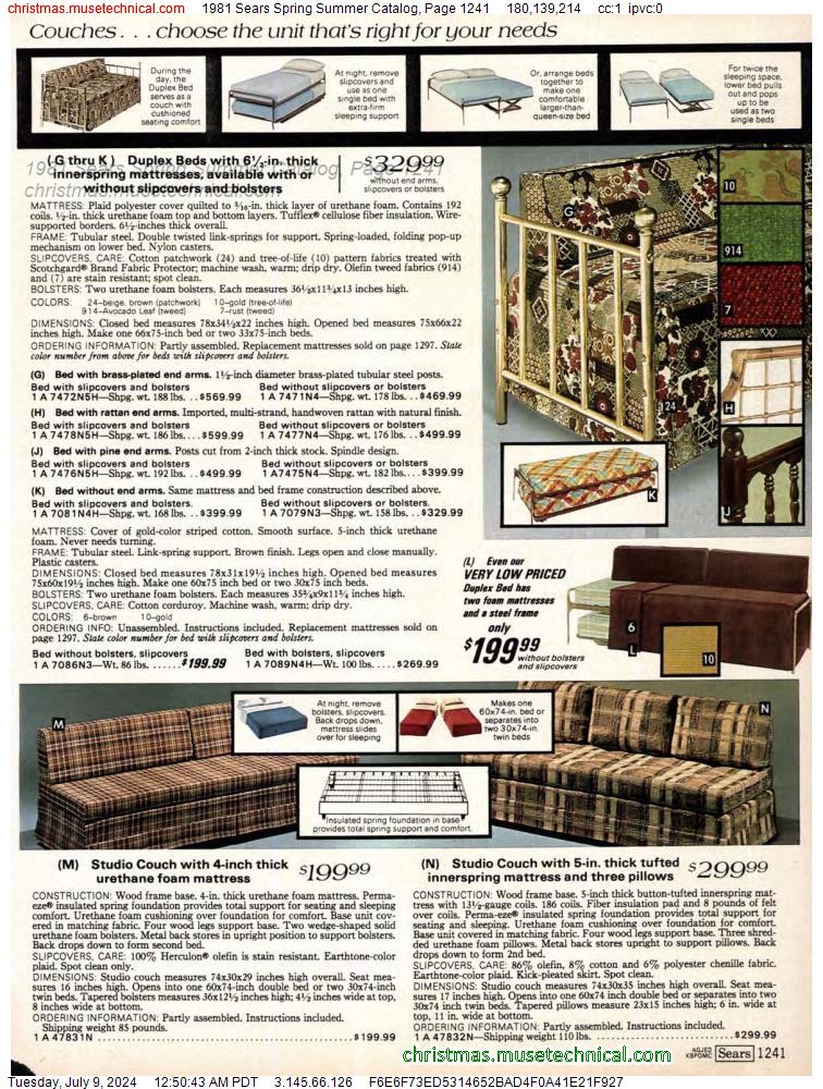 1981 Sears Spring Summer Catalog, Page 1241