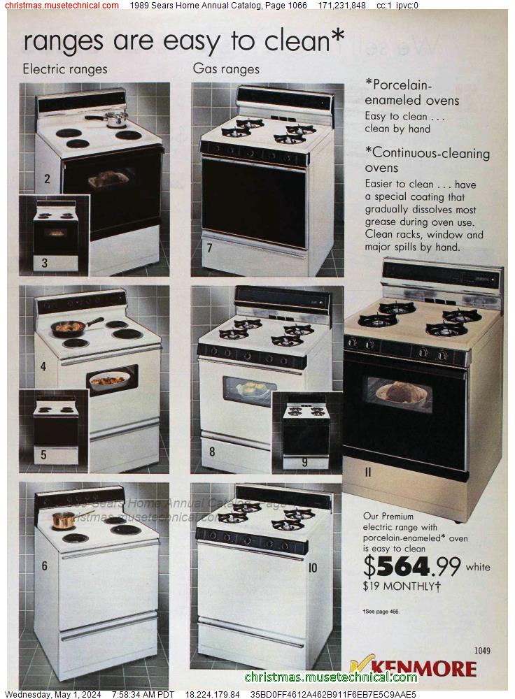 1989 Sears Home Annual Catalog, Page 1066