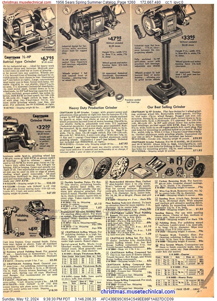 1956 Sears Spring Summer Catalog, Page 1260